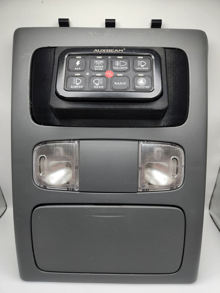 12-15 Tacoma Auxbeam 8 Overhead Switch Panel Installed