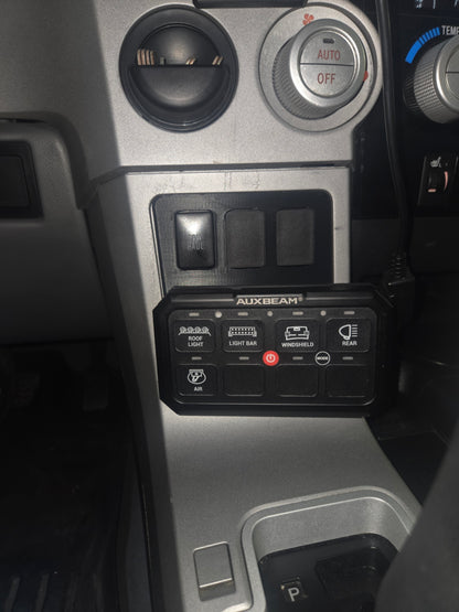 2nd Gen 2007-2021 Toyota Sequoia/Tundra Auxbeam 6/8/8XL Gang Dash Switch Panel Mount