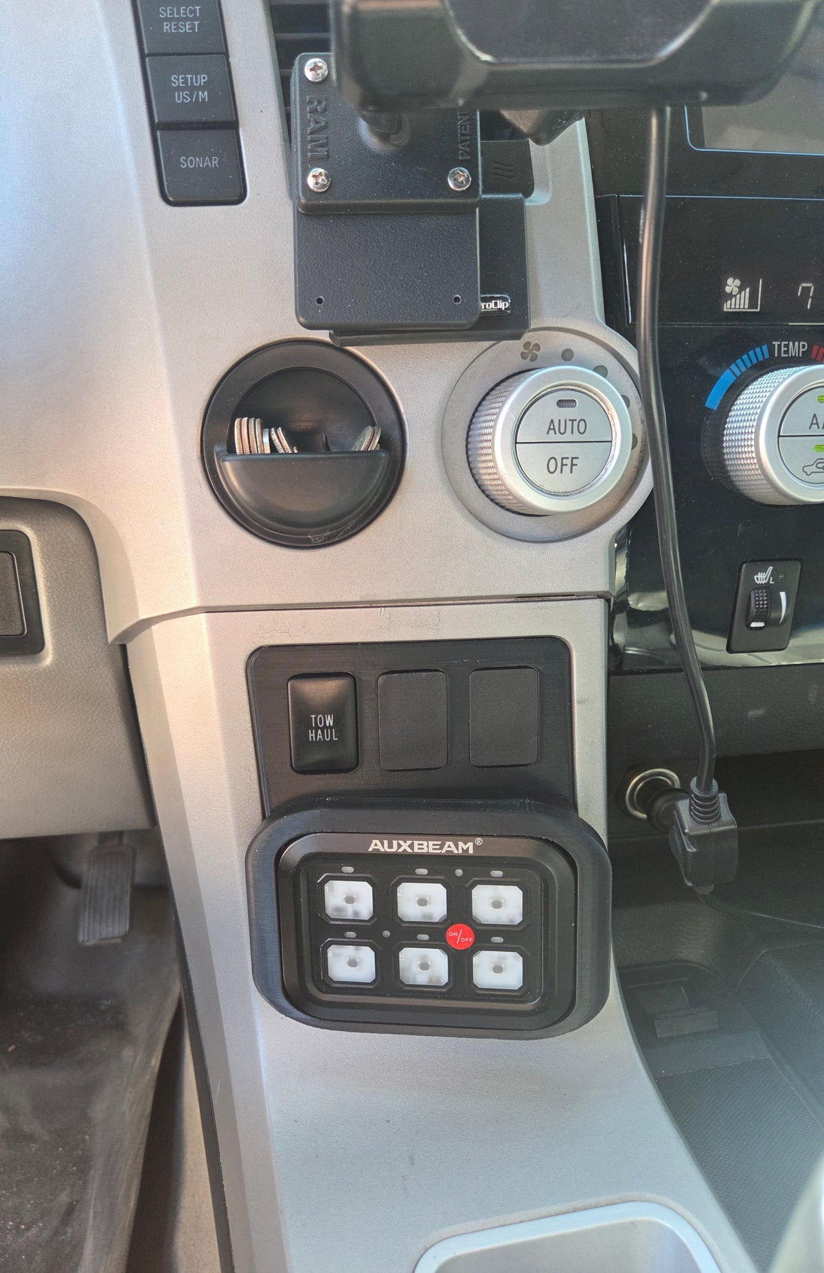 2nd Gen 2007-2021 Toyota Sequoia/Tundra Auxbeam 6 Gang Dash Switch Panel Mount