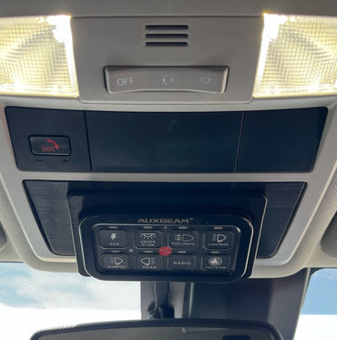 3rd Gen Tacoma Auxbeam 8 Overhead Switch Panel Installed In Truck