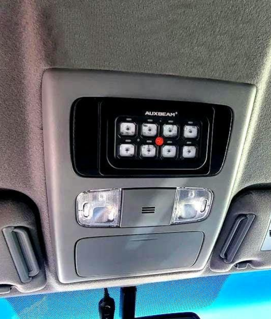 2012-2015 2nd Gen Toyota Tacoma Overhead Auxbeam 6/8 Gang Switch Panel Mount