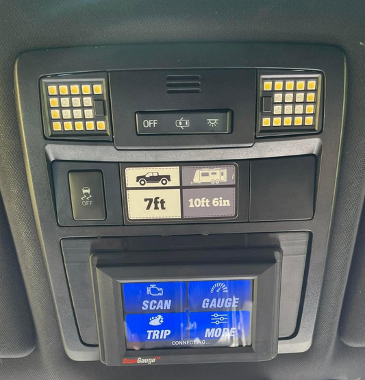 2016-23 3rd Gen Toyota Tacoma Overhead Scangauge 3 Panel Mount