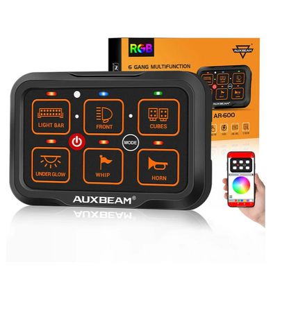 AR Series 6 Gang (AR-600) RGB Switch Panel with APP, Toggle/ Momentary/ Pulsed Mode Supported (One-Side Output)