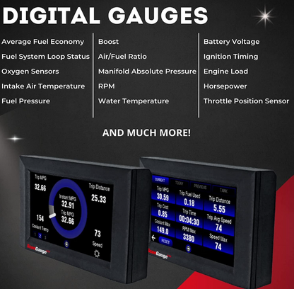 ScanGauge 3 Touch Screen OBD2 Scanner, Digital Gauges & Trip Computer