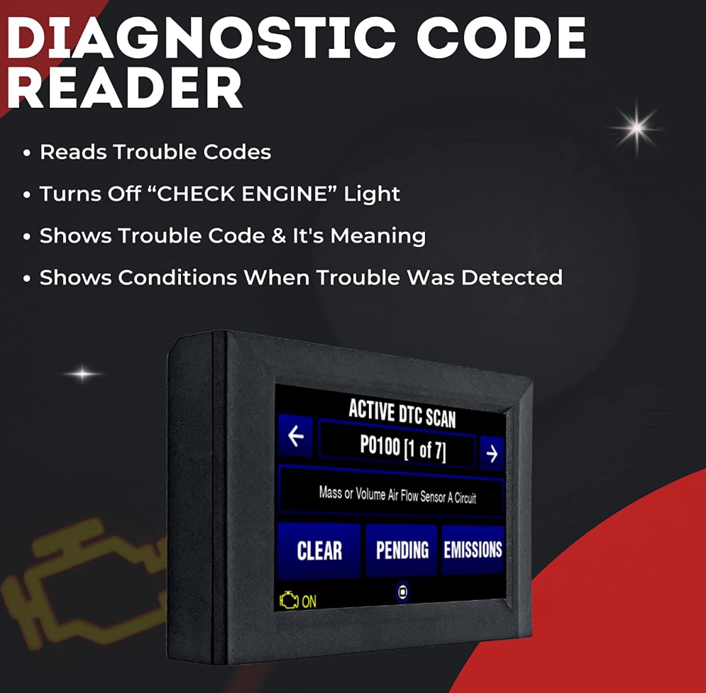 ScanGauge 3 Touch Screen OBD2 Scanner, Digital Gauges & Trip Computer