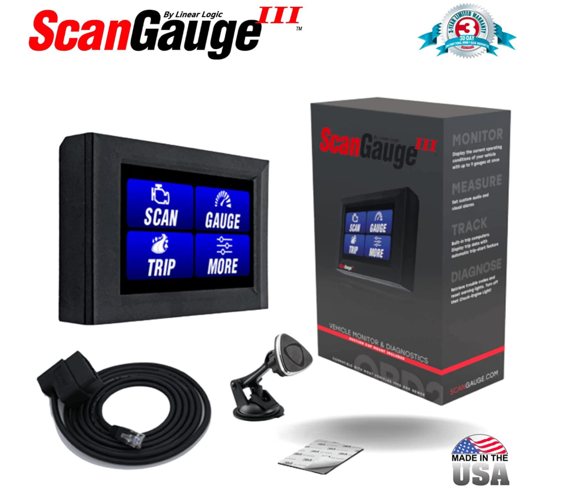 ScanGauge 3 Touch Screen OBD2 Scanner, Digital Gauges & Trip Computer