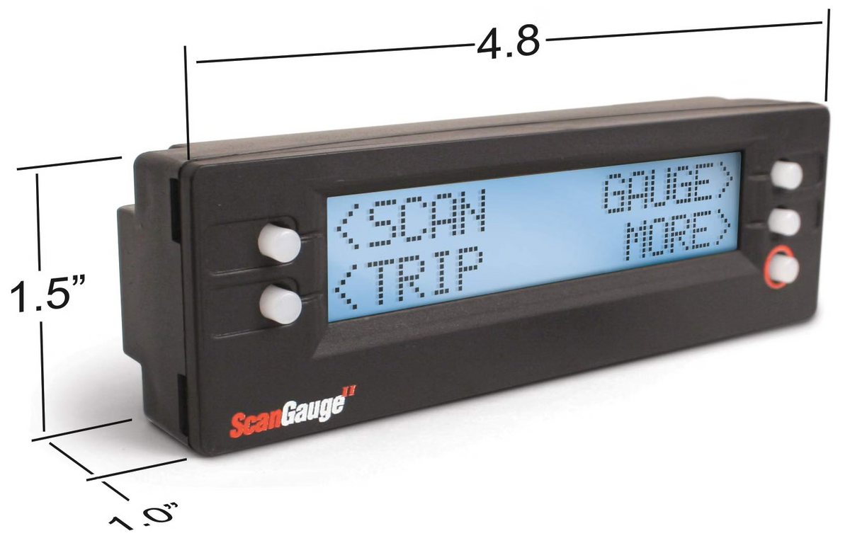 ScanGauge Ultra Compact 3-in-1 Automotive Computer with Customizable Real-Time Fuel Economy Digital Gauges for OBD2 Vehicles