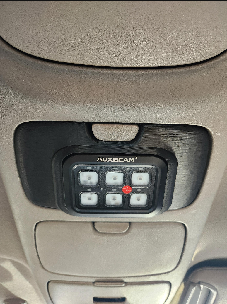 2001-2007 Toyota Sequoia/Tundra Overhead Auxbeam 6/8/8XL Gang Switch Panel Mount