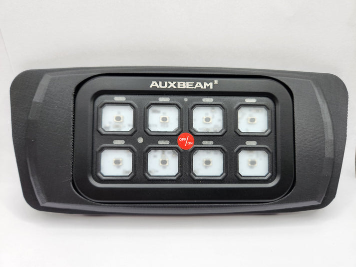 01-07 Sequoia Tundra Auxbeam 8 Dash Switch Panel Installed